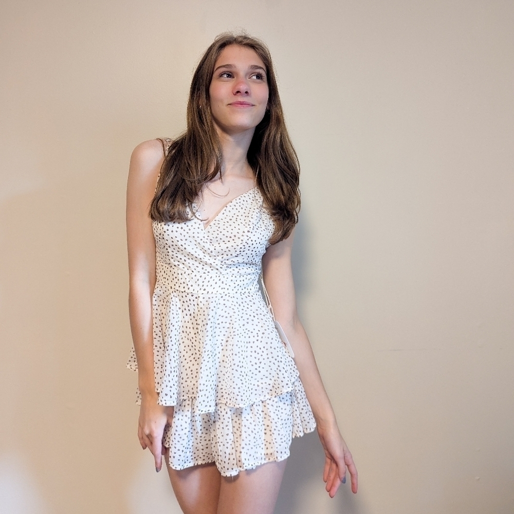 Lulu's Neutral Ruffle Romper